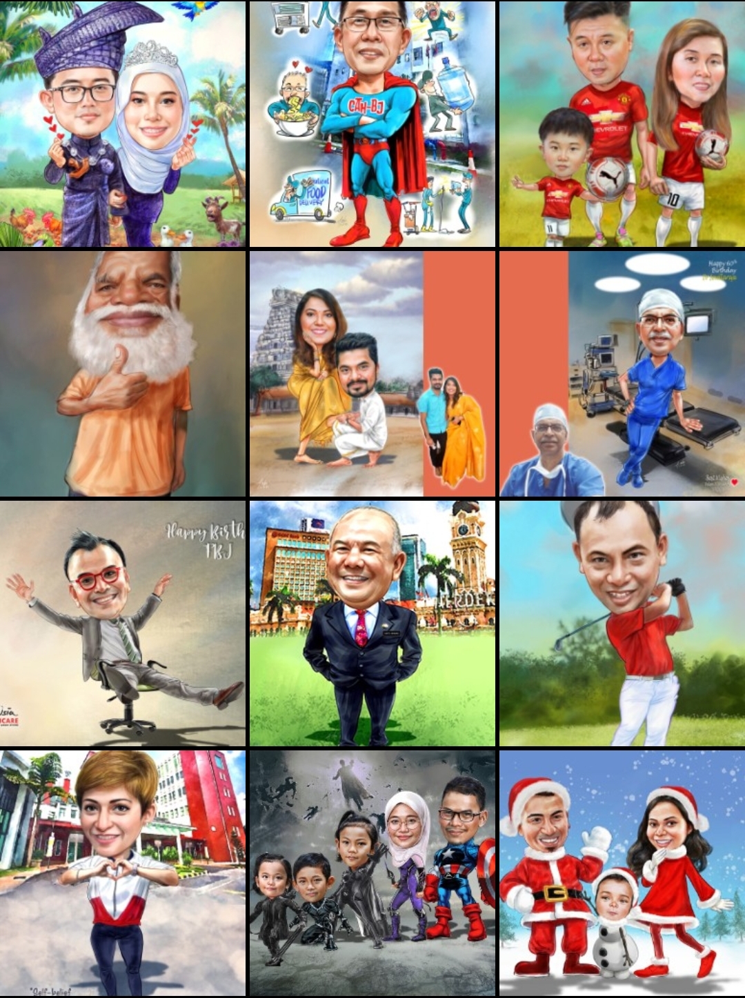 Caricature Grid Collection